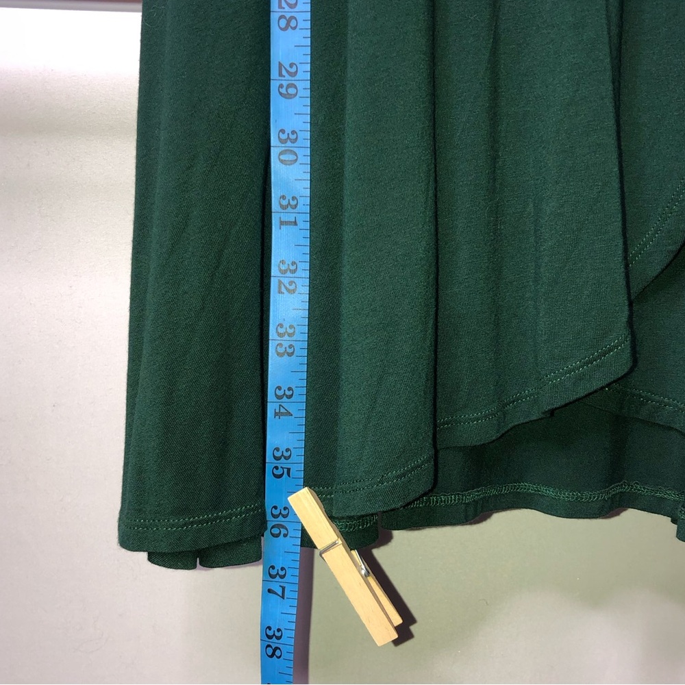 Forever 21 Dark Green Wrap-Style Large Mini Dress - Picture 7 of 11